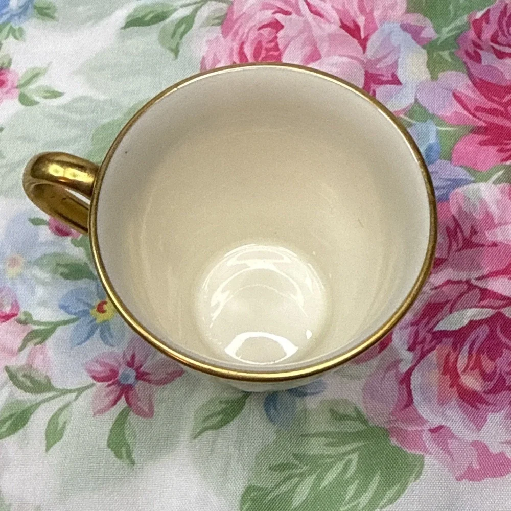Lenox for Tiffany & Co. Porcelain Tea Cup, Floral Band, Gold Trim, Vintage‎ 2